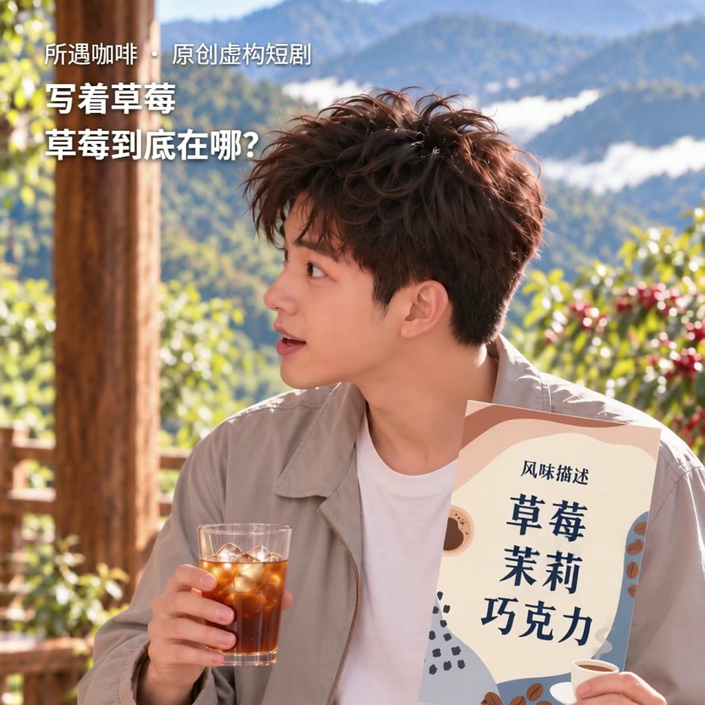 咖啡上写着草莓，草莓到底在哪？封面